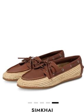New! Simkhai Raffia Loafers 37  US 6.5